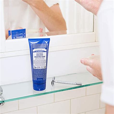 Dr Bronners Organic Shaving Soap Peppermint 7 Ounce Certified