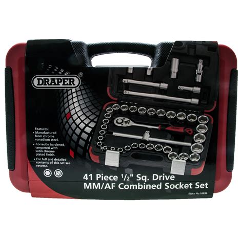 Af Combination Socket Set 41 Piecedraper 16836 12 Sq Dr Mmaf