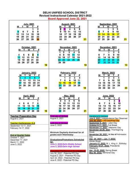 Calendar El Capitan Elementary