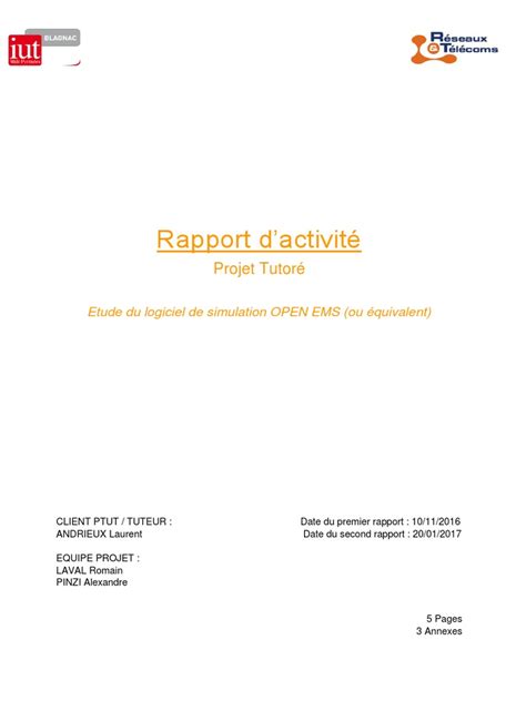 Rapport Dactivité Exemple Pdf Linux Antenne Radio
