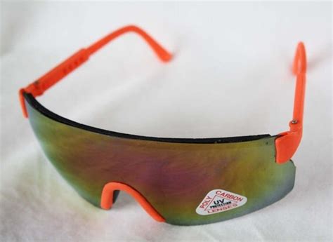 80s neon orange reflective sunglasses by yeoldewish on etsy
