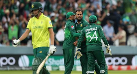 Cricket south africa confirmed that the men's team will tour pakistan in january 2021 for two tests and three t20is. Cricket Pakistan | World Cup 2019: Pakistan vs South Africa