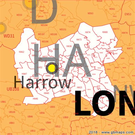 Harrow Postcode Area District And Sector Maps In Editable Format
