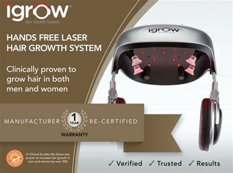 Igrow By Apira Science Hands Free Hair Growth Laser System Recertified