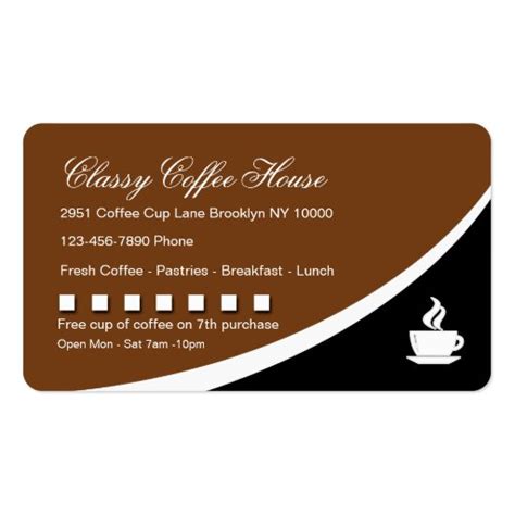 We compiled a list of the best online when you shop online, it pays to use a credit card that offers additional rewards or perks to maximize the value that you receive on your purchases. Coffee Shop Loyalty Rewards Card Business Card | Zazzle