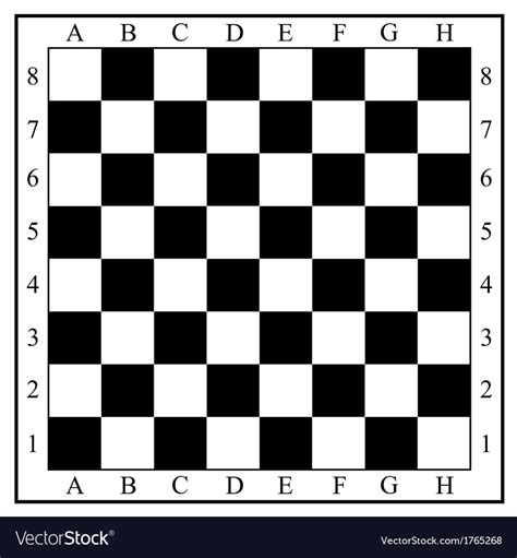 •to print a special position one always has to type the complete fen. Chess board without chess pieces Royalty Free Vector Image