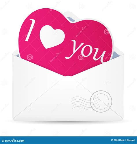 Open Envelope With Hearts Vector Illustration Stock Illustration