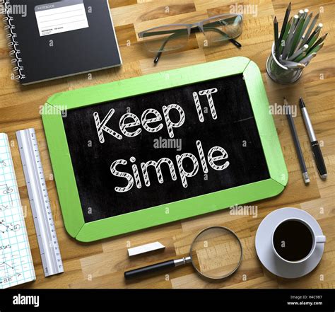 Small Chalkboard With Keep It Simple 3d Stock Photo Alamy