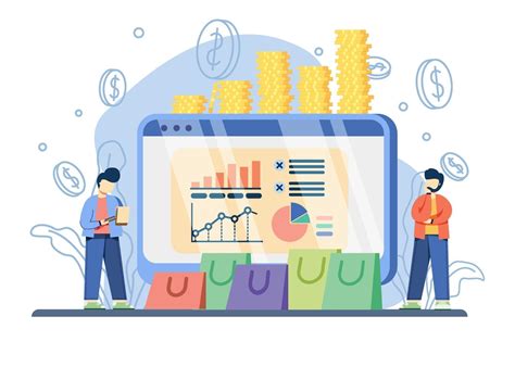 Concept De Progression Des Ventes Avec Graphique Sur Moniteur 1991559