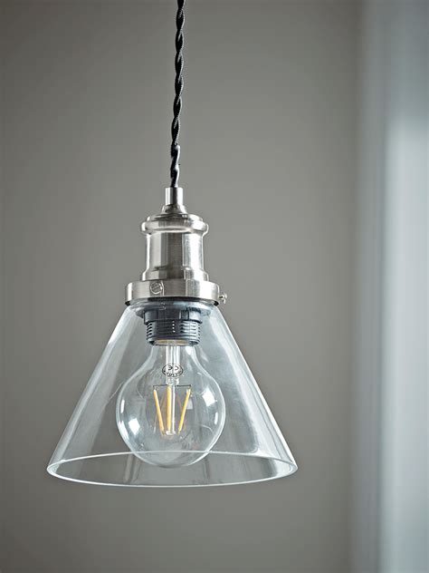 Keep 7 feet of clearance from the bottom of the fixture to the floor. Glass Dome Pendant - Small - Ceiling Lights - Lighting ...