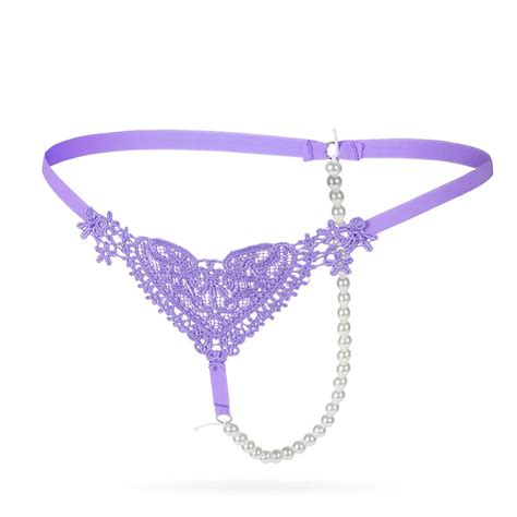 Sexy Women Crotchless Thongs Pearl Crotchless Pearl Panties Sex