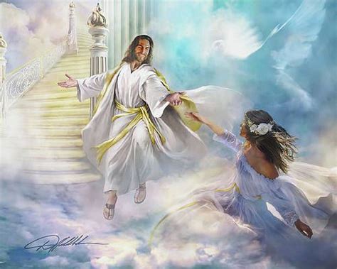 Coming Home By Danny Hahlbohm Jesus Drawings Heaven Art Jesus Painting