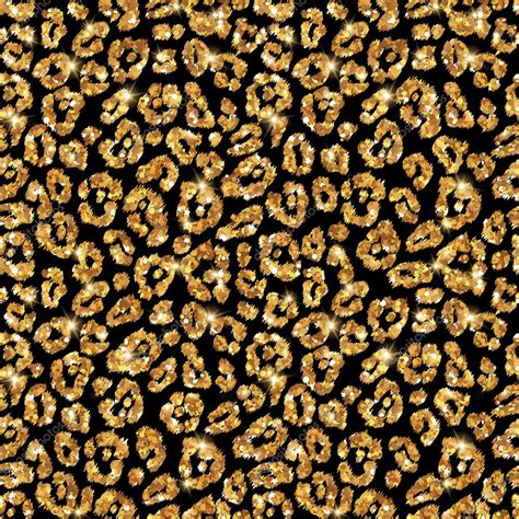 Seamless Gold Leopard Pattern Shining Fashion Wild
