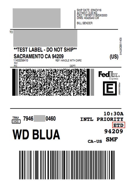 Fedex Ground Label Sample Setting Up Magento 20 Default Fedex