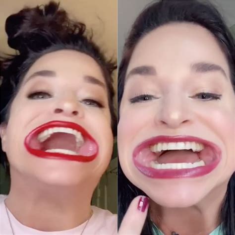 this tiktoker s ‘huge mouth has helped her amass hundreds of thousands of followers