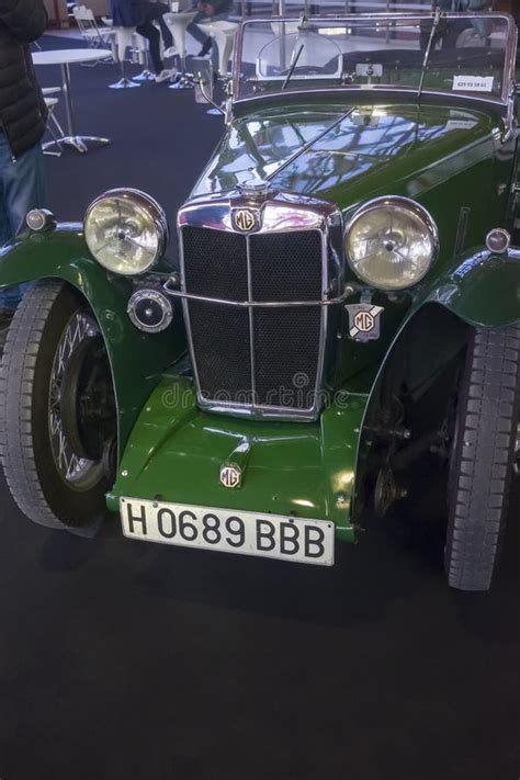 Green Mg Sportscar During The Vintage And Classic Car Exhibition