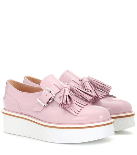 Lyst Tods Leather Platform Loafers In Pink