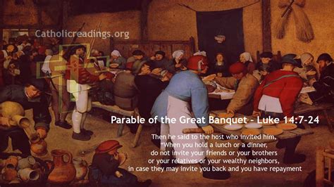 Parable Of The Great Banquet Luke 147 24 Bible Verse Of The Day