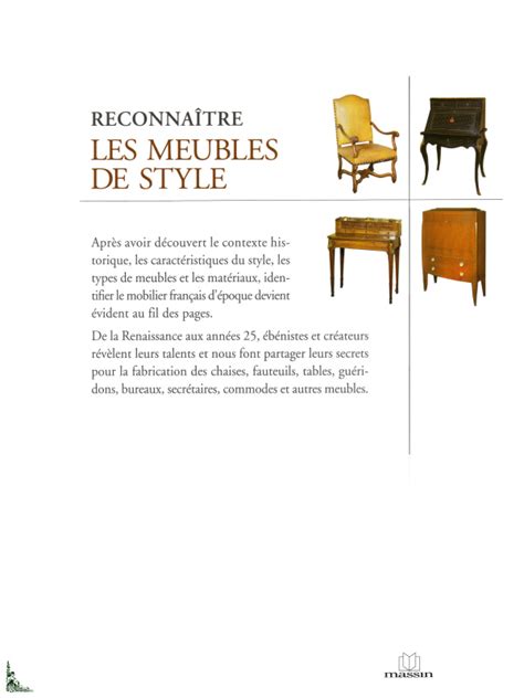 Identifying French Styles For Furniture 1e Ed Libertys Books
