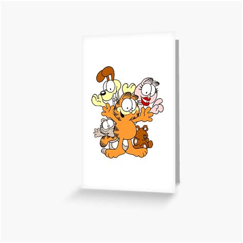 Garfield And Friends Greeting Card By Jembatterz Redbubble