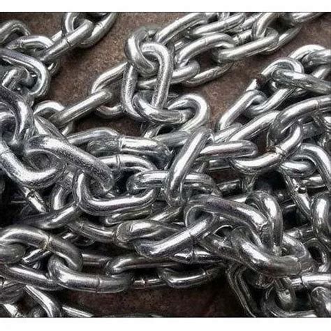 Galvanized 4mm Mild Steel Anchor Chains Tensile Strength 510 To 600