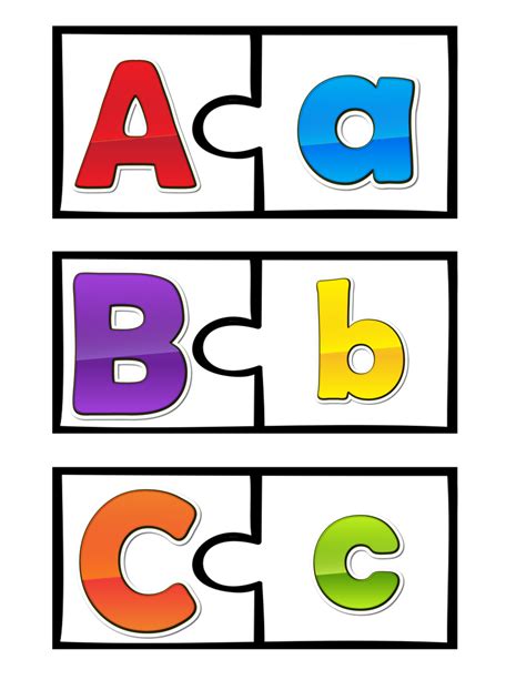 Printable Alphabet Puzzles Upper And Lowercase Letters Alphabet