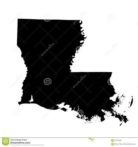 Map Of The Us State Louisiana Stock Vector Illustration Of State