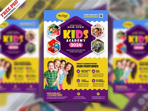 Kids School Admission Flyer Psd Template Preview Psdf