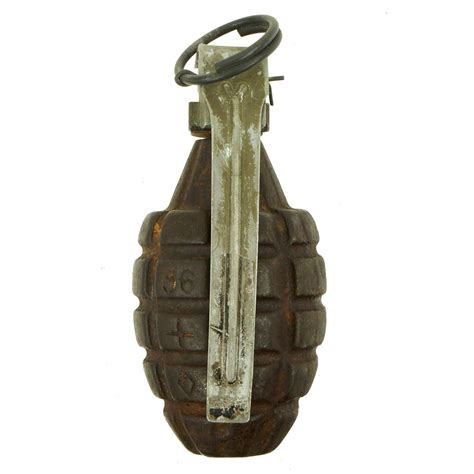 Original Us Wwii Inert Mkii Pineapple Fragmentation Grenade With M10