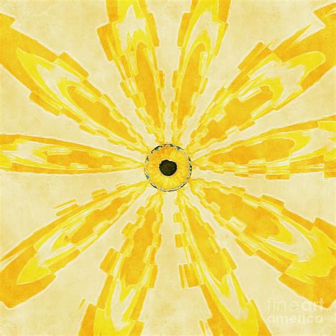 Yellow With A Yellow Eye Trippy Design Digital Art By Douglas Brown