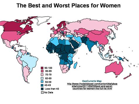 The Best And Worst Places For Women Languages Of The World