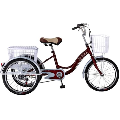 Gas Powered Adult Tricycle With Rear Cargo Bike For Shoppingtwo Seats