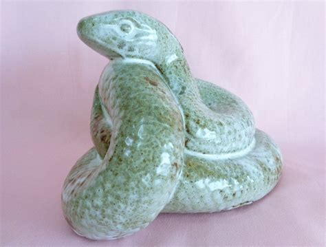 Snake Okimono Ornament Snake Ceramic Sculpture Japanese Etsy