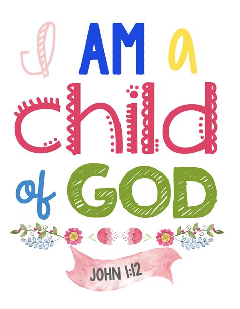 Printable Childrens Scripture Wall Art Perfect For A