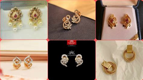 Stud Gold Earrings Design S Collection For Girls Latest Daily Wear Gold Earrings Design S