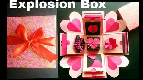 Explosion Box Diy Valentines Day Anniversary T Idea