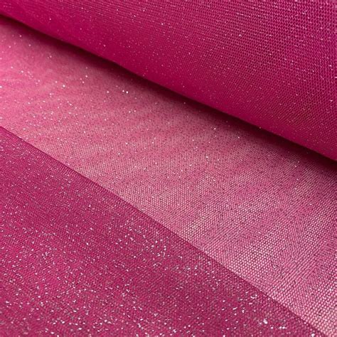 Tecido Tulle Glitter 1 47L Rosa Loja De Tecidos