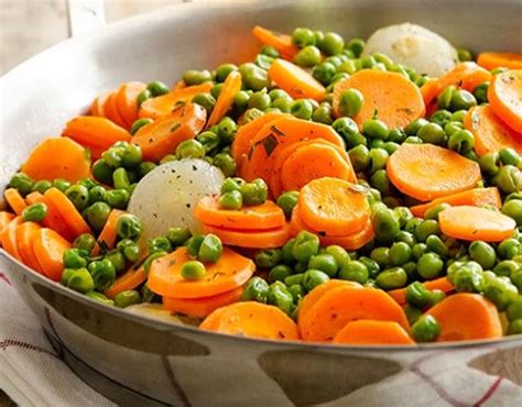 Poêlée légère de petits pois et carottes WW Cuisson petit pois