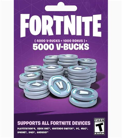 Fortnite 5000 V Bucks T Card Global Uk