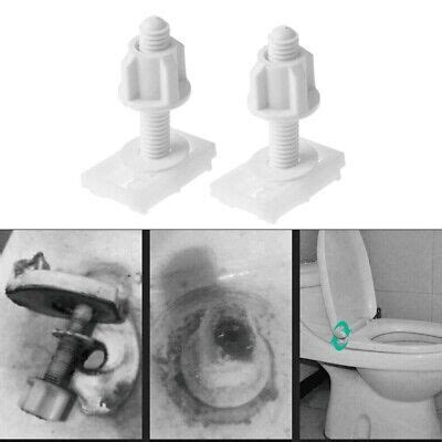 X Bathroom Toilet Seat Repair Kit Tool Hinges Bottom Fitting Bolts Screws White Ebay