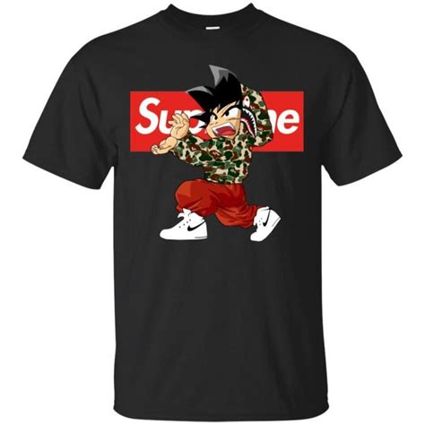 Goku X Supreme Bape Mens T Shirt Goku Fans Shop Bape Shirt Bape