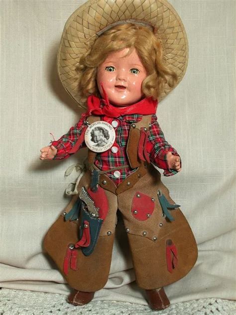 ideal composition shirley temple doll rare size 11 cowgirl or ranger outfit vintage paper