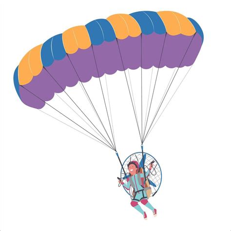 Paraglider In The Air 2314097 Vector Art At Vecteezy