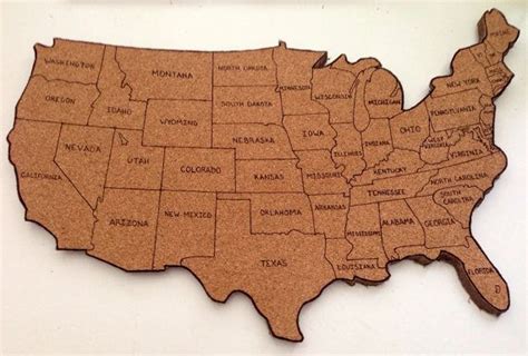 Usa Corkboard Map With State Names Amaginarium Cork Board Map Cork