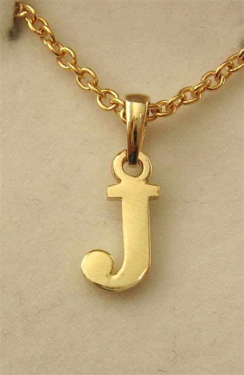 Genuine Solid 9k 9ct Yellow Gold 3d Initial J Letter Pendant