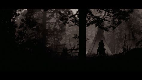 Wallpaper Cowboy Forest Trees Hut Red Dead Redemption 2 Screen