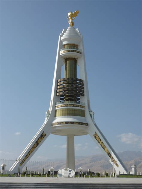 Ashgabat Neutrality Monument AKA Tintin In Turkmenistan Flickr