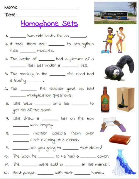 Homophones Online Worksheet For Grade 1 You Can Do The Exercises