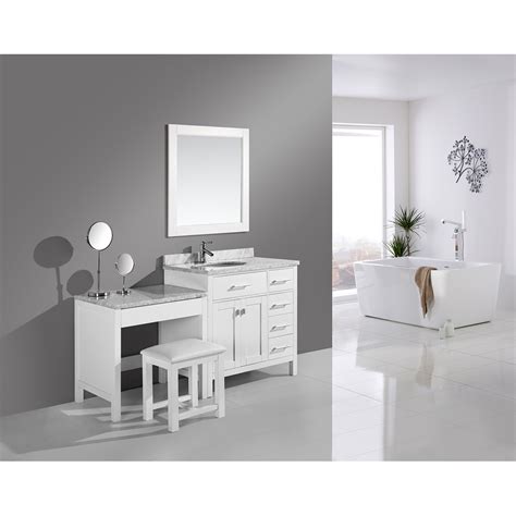 Bathroom sinks awesome bathroom vanity with makeup table avaz layjao / this free standing, modern vanity built with solid wood construction, and offers two soft closing doors and four drawers with brushed. Design Element London 36" Vanity Set with a Make-up Table ...