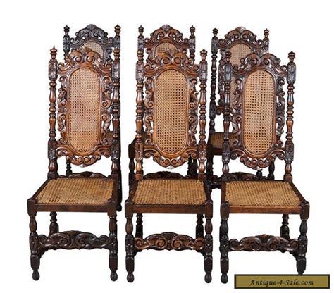 And dining chairs from this era don't have to be reserved for the dining room. Set of Six French Antique Carved Oak Dining Chairs Cane ...